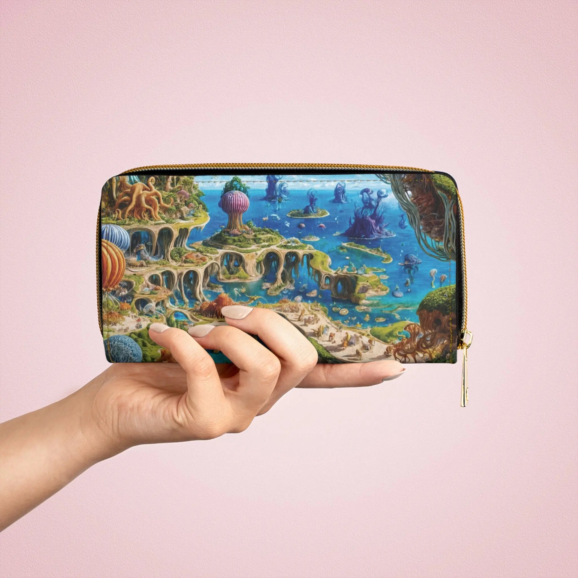 Zipper Wallet - Fantasia Lagoon - by Jelly Kvlt