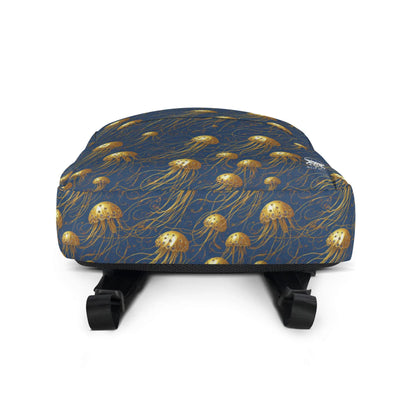 Backpack - Blue and Gold Jellyfishes - by Jelly Kvlt