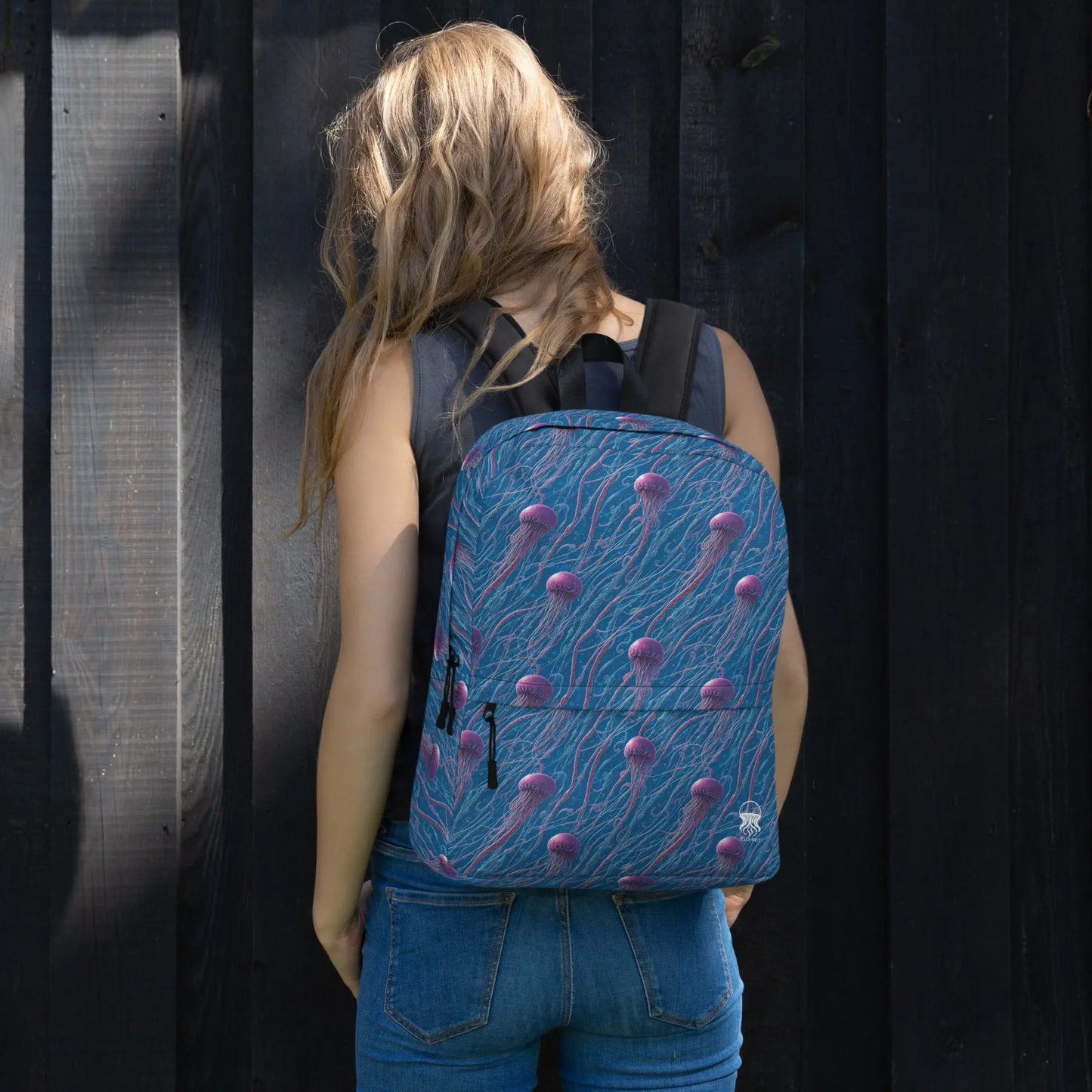 Backpack - Blue and Violet Jellyfishes - by Jelly Kvlt