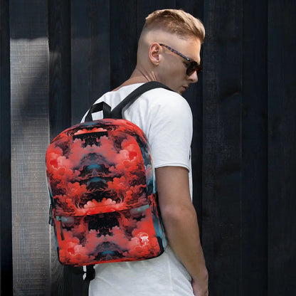 Backpack - Ethereal Crimson Flow - Dark - by Jelly Kvlt