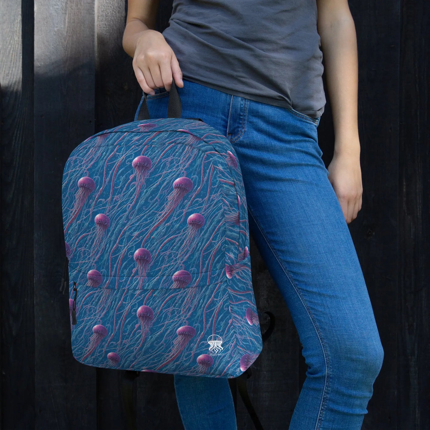 Backpack - Blue and Violet Jellyfishes - by Jelly Kvlt