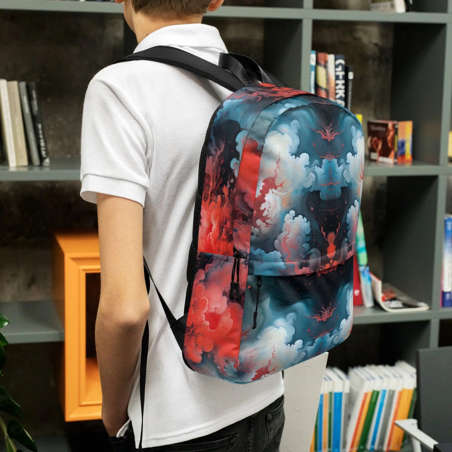 Backpack - Ethereal Crimson Flow - Light - by Jelly Kvlt