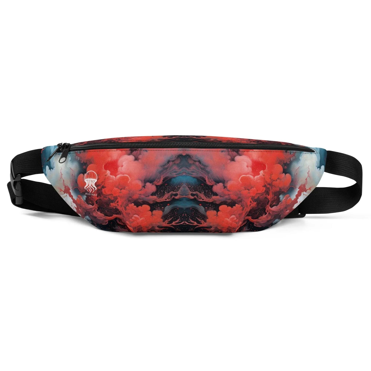 Fanny Pack  - Ethereal Crimson Flow - Dark - by Jelly Kvlt