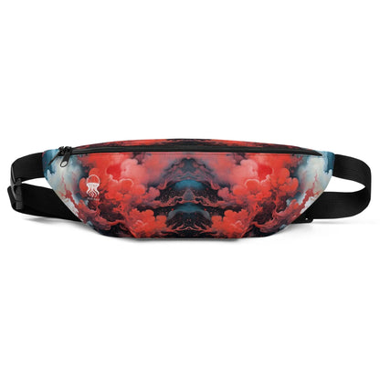 Fanny Pack  - Ethereal Crimson Flow - Dark - by Jelly Kvlt