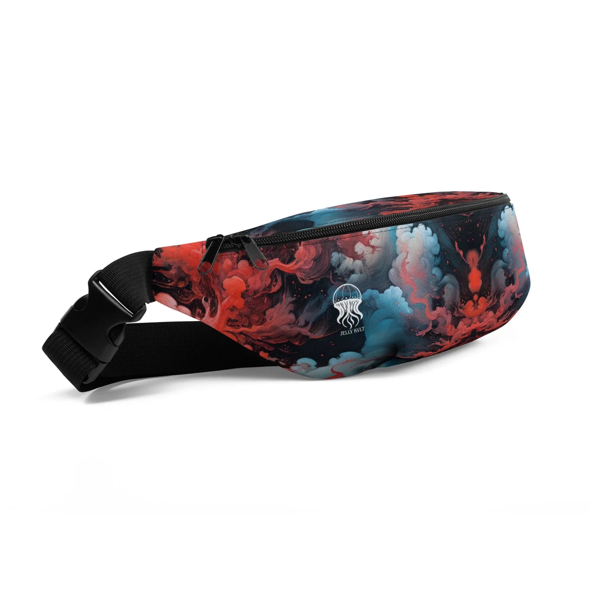 Fanny  Pack - Ethereal Crimson Flow - Light - by Jelly Kvlt