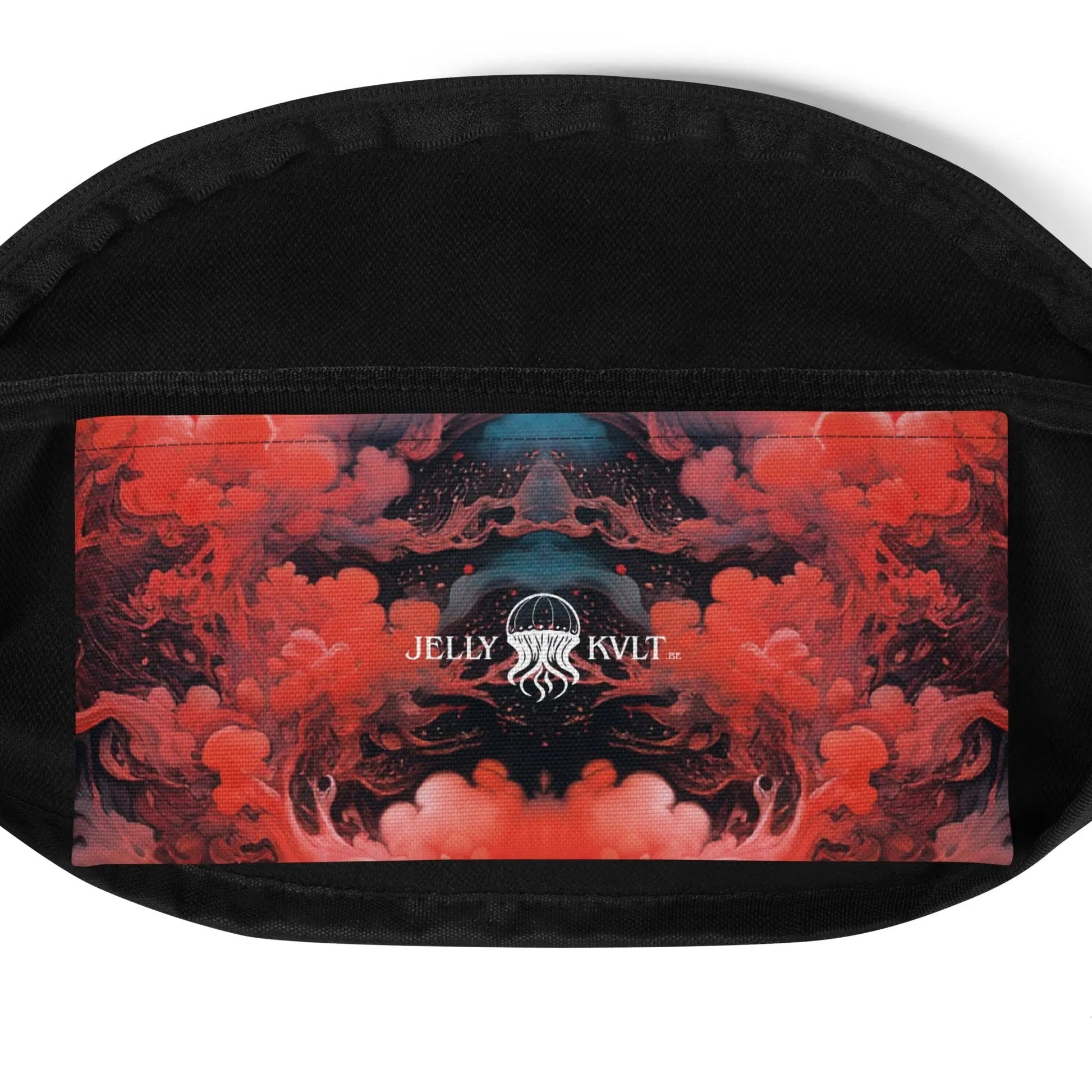 Fanny Pack  - Ethereal Crimson Flow - Dark - by Jelly Kvlt