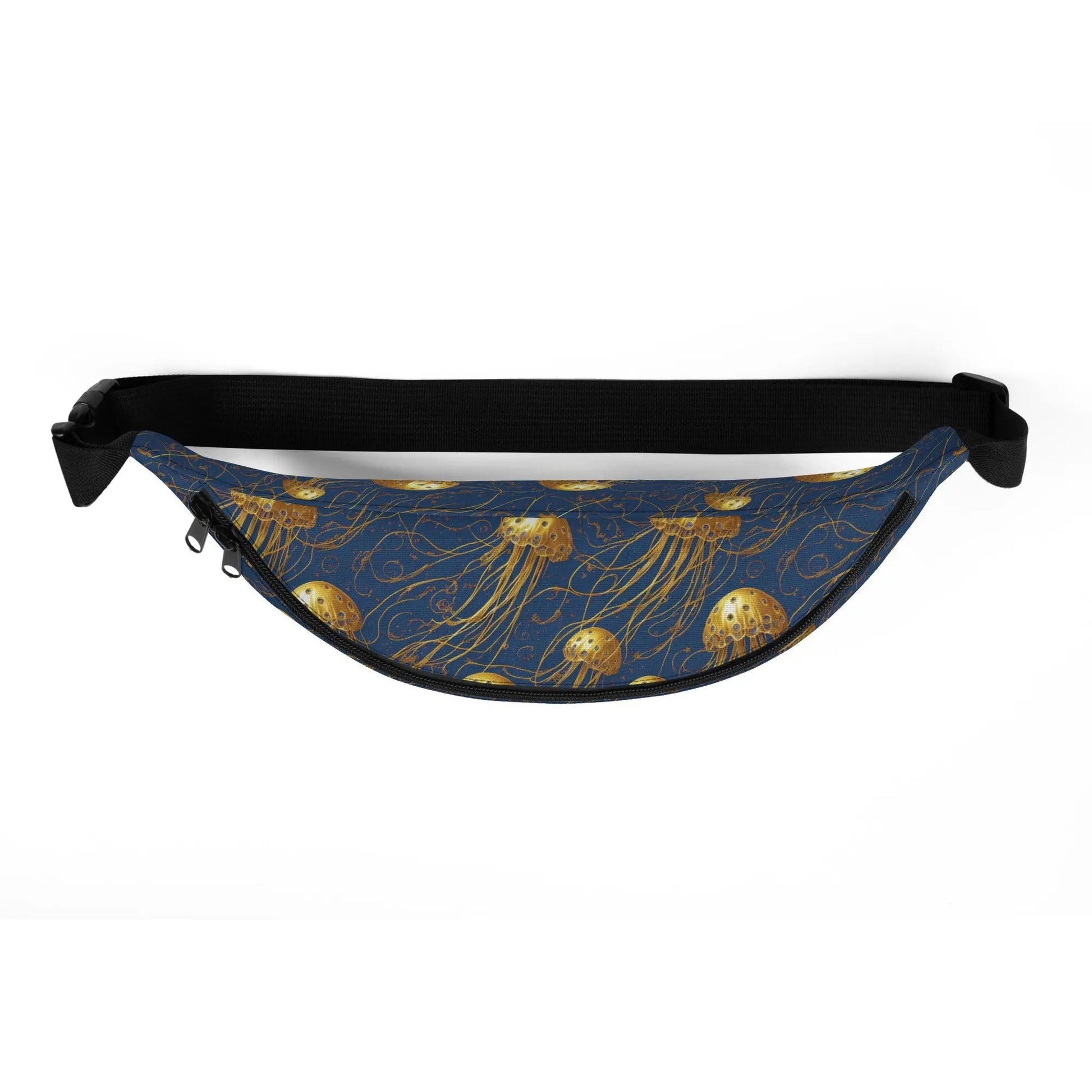 Fanny Pack - Blue and Gold Jellyfishes - by Jelly Kvlt