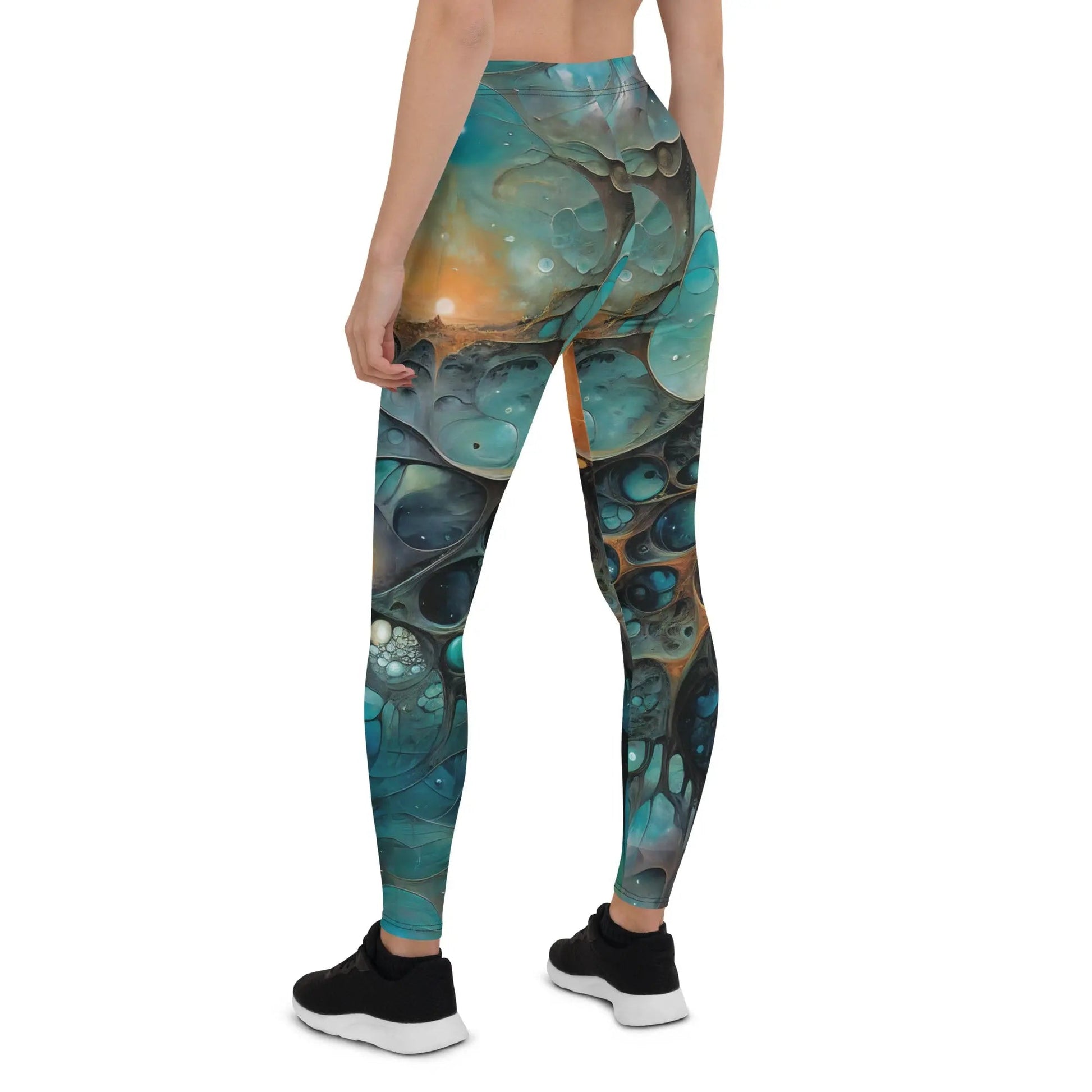 Women's Mid-Rise Leggings - Astral Tempest - by Jelly Kvlt