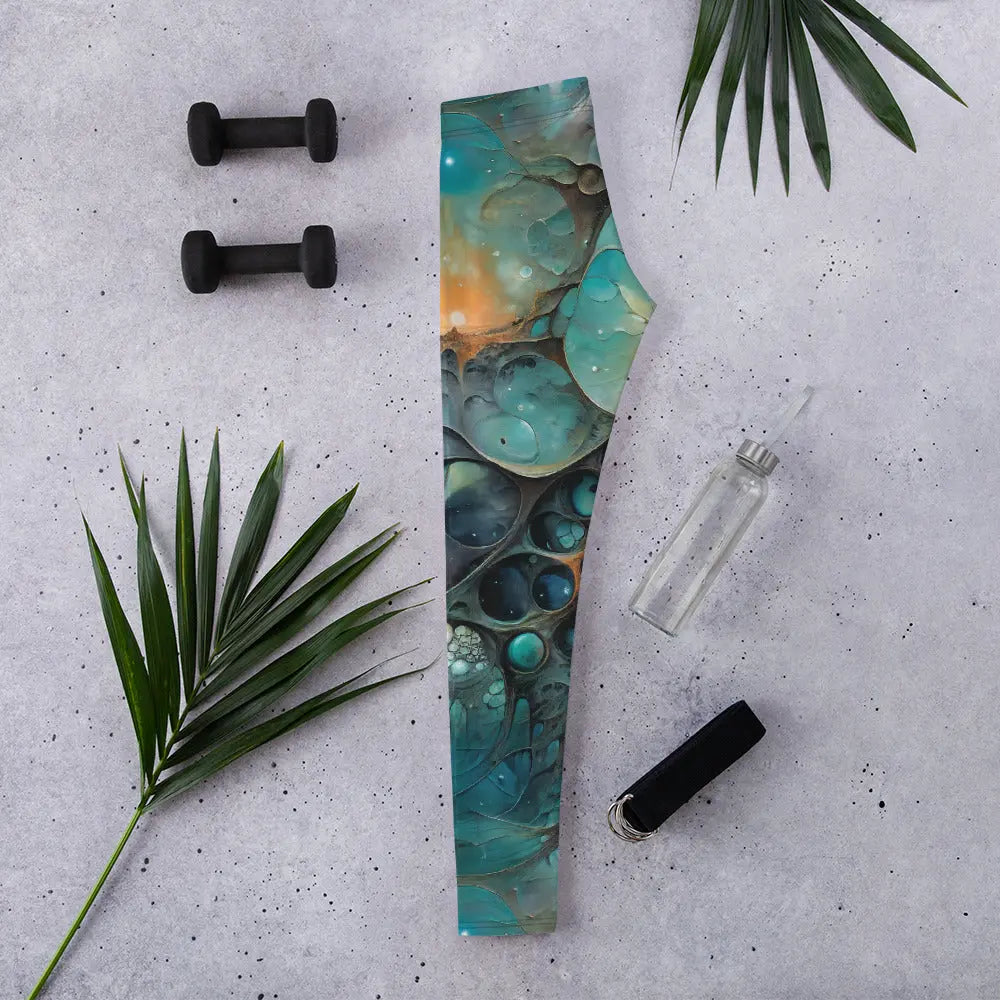 Women's Mid-Rise Leggings - Astral Tempest - by Jelly Kvlt