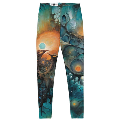 Women's Mid-Rise Leggings - Astral Tempest - by Jelly Kvlt