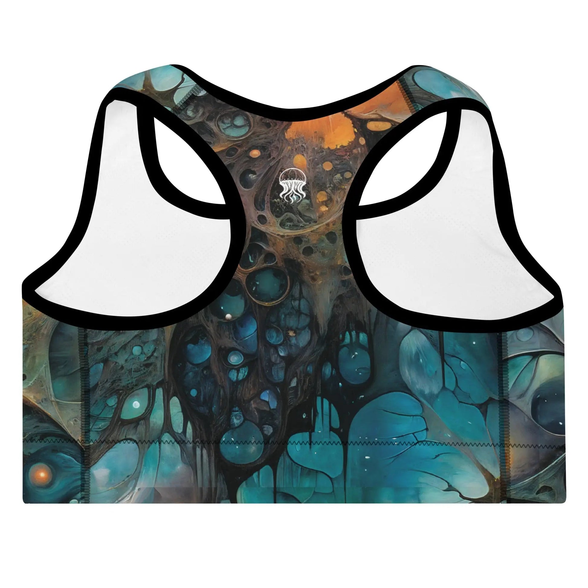 Padded Sports Bra - Chthonic Echoes - by Jelly Kvlt