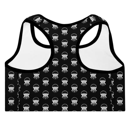 Padded Sports Bra - Jellyfish Invaders: Supportive & Stylish Activewear