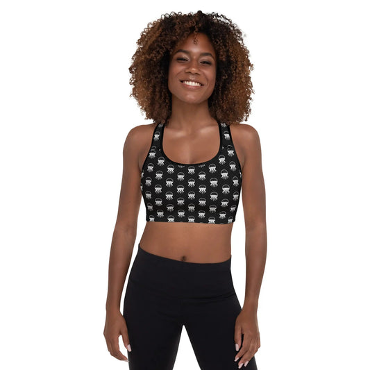 Padded Sports Bra - Jellyfish Invaders: Supportive & Stylish Activewear