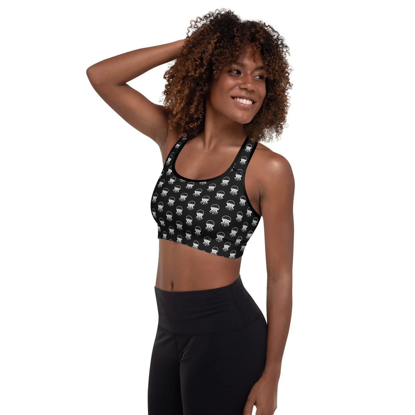 Padded Sports Bra - Jellyfish Invaders: Supportive & Stylish Activewear