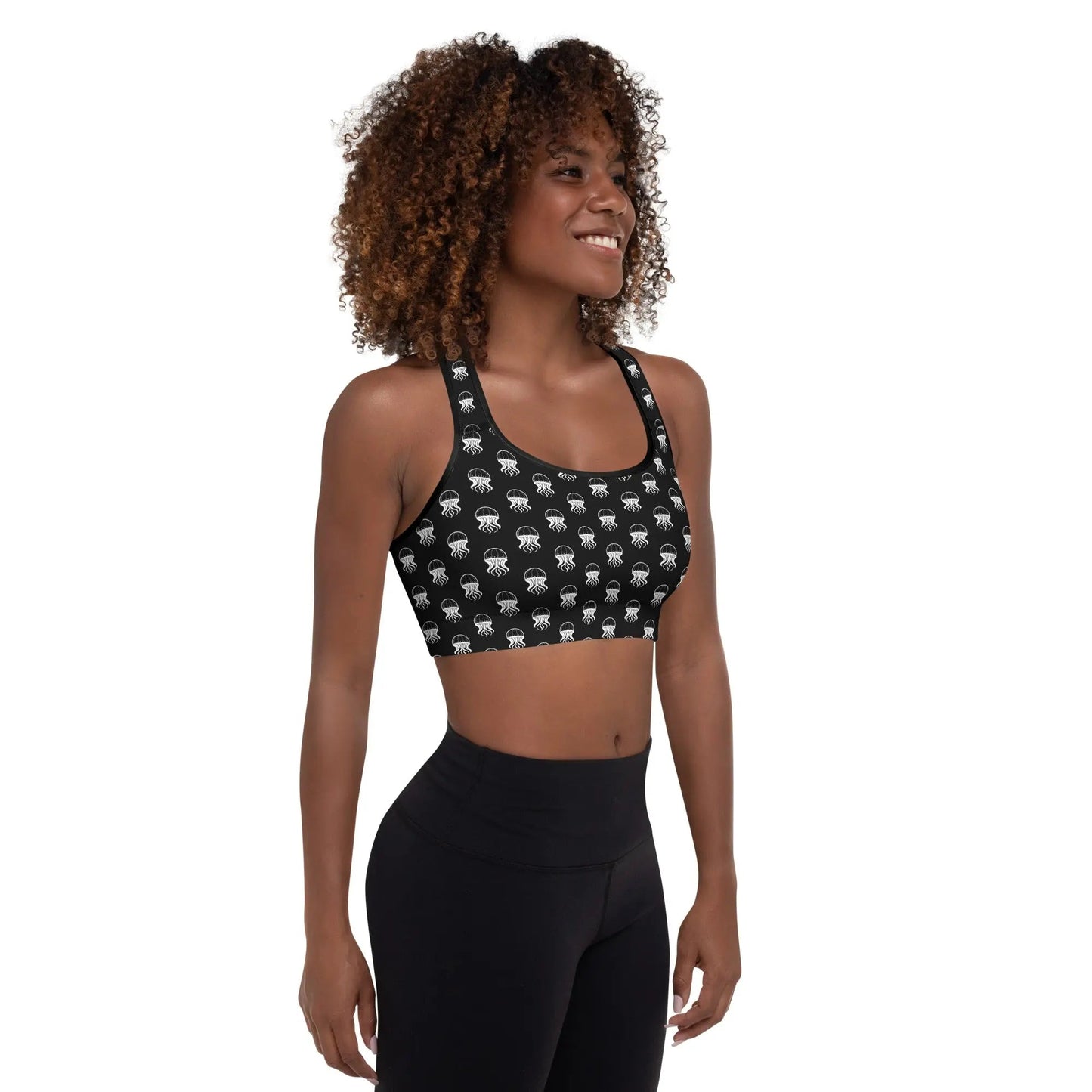 Padded Sports Bra - Jellyfish Invaders: Supportive & Stylish Activewear