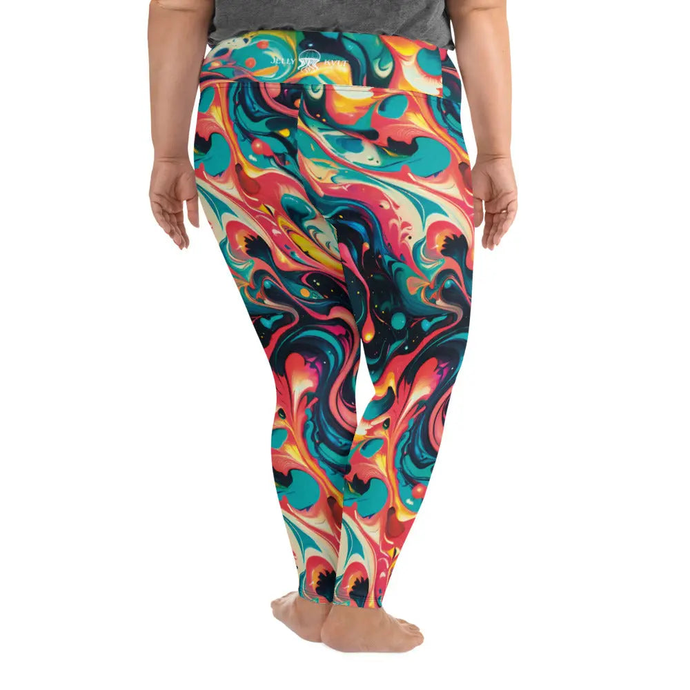 Plus Size Leggings - Celestial Splash | Stylish & Comfortable by Jelly Kvlt