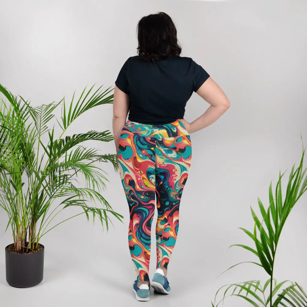 Plus Size Leggings - Celestial Splash | Stylish & Comfortable by Jelly Kvlt