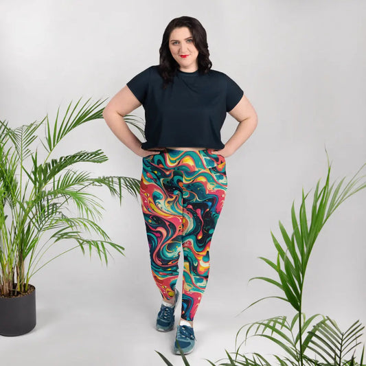 Plus Size Leggings - Celestial Splash | Stylish & Comfortable by Jelly Kvlt