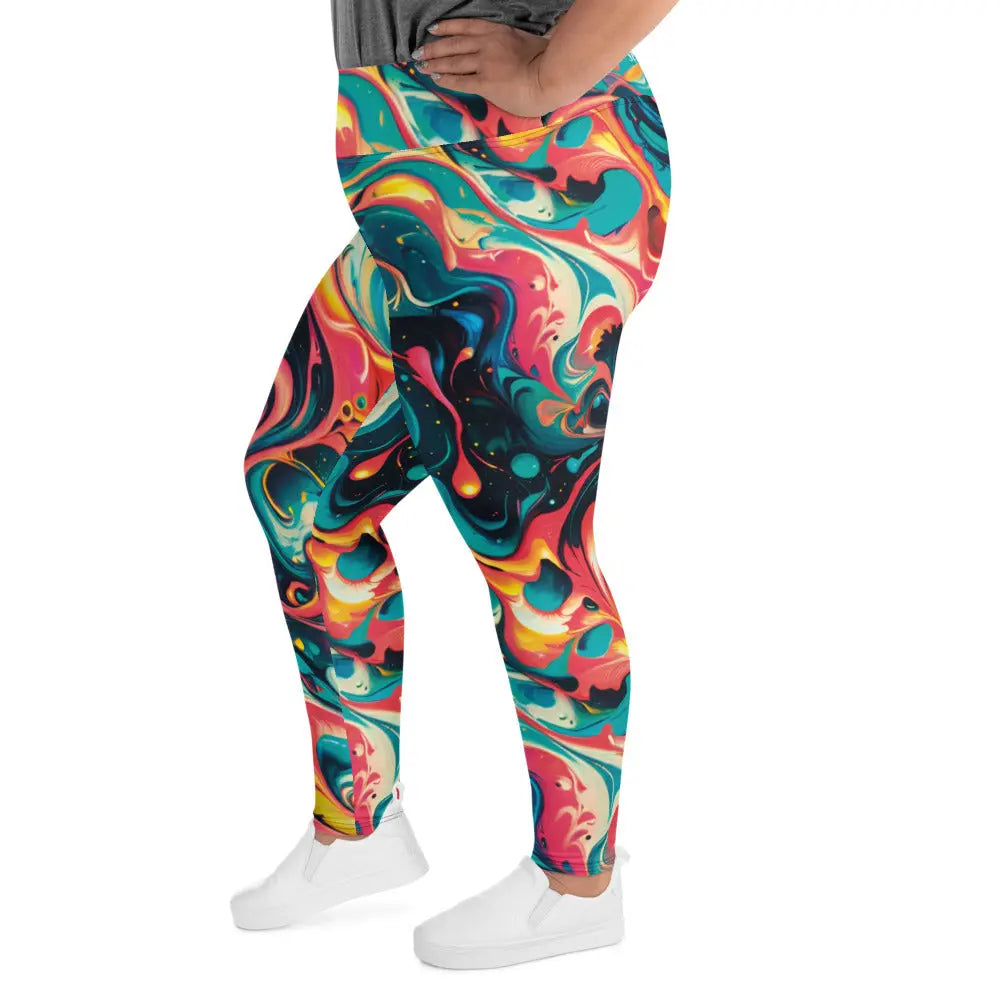 Plus Size Leggings - Celestial Splash | Stylish & Comfortable by Jelly Kvlt