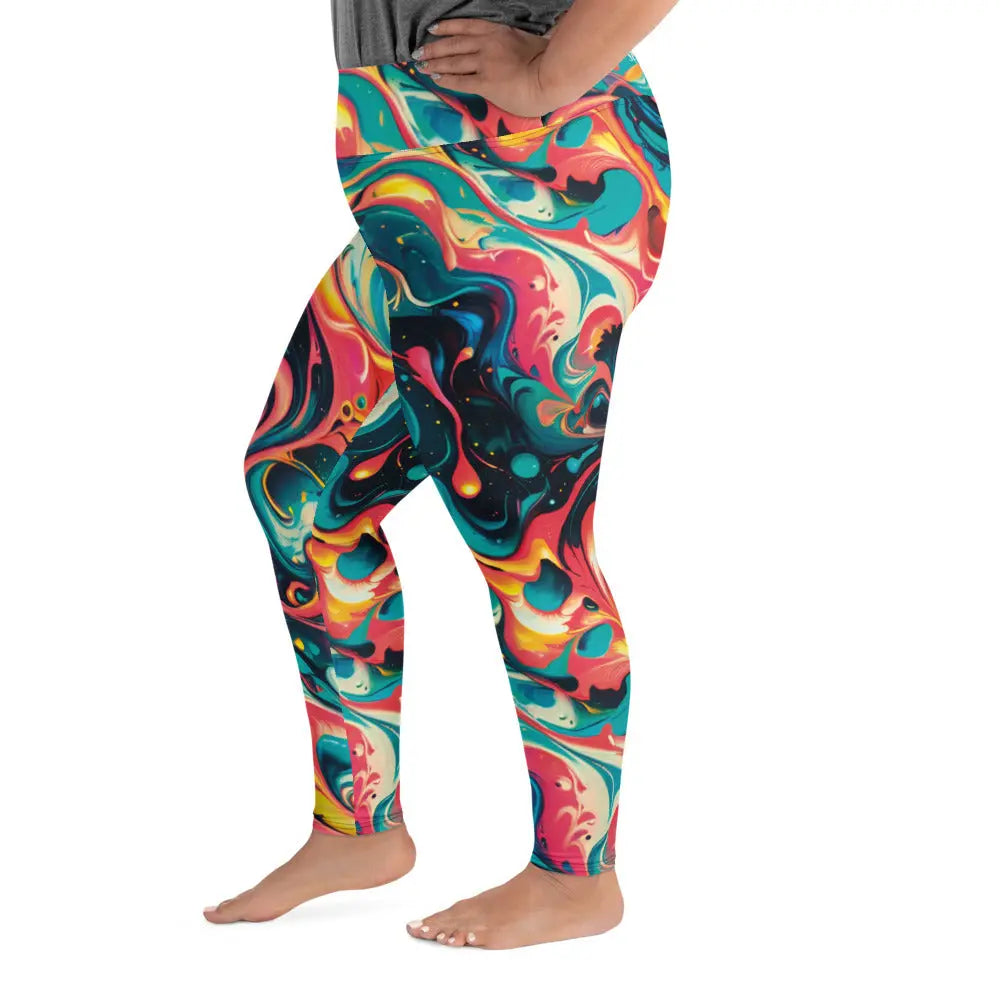 Plus Size Leggings - Celestial Splash | Stylish & Comfortable by Jelly Kvlt