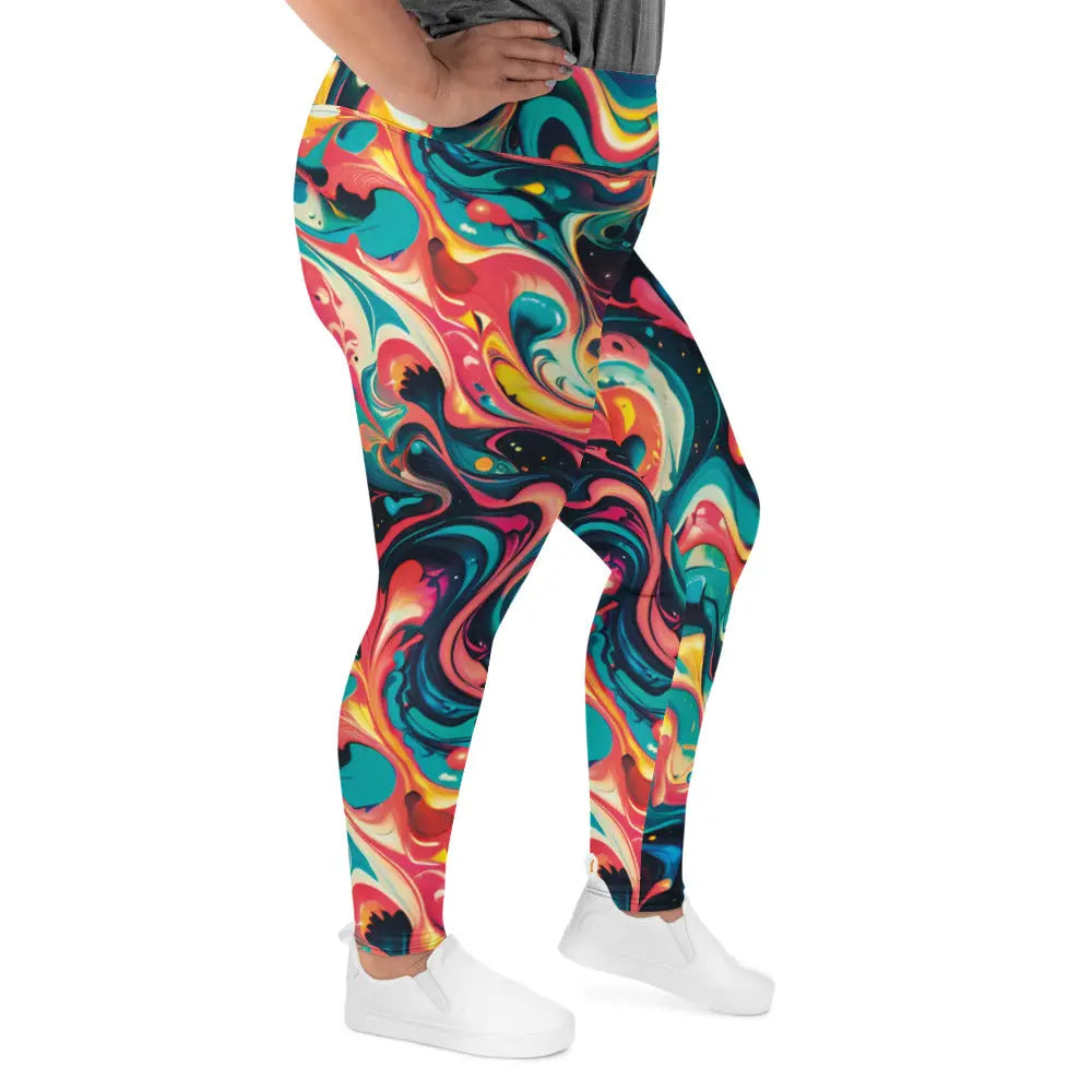 Plus Size Leggings - Celestial Splash | Stylish & Comfortable by Jelly Kvlt