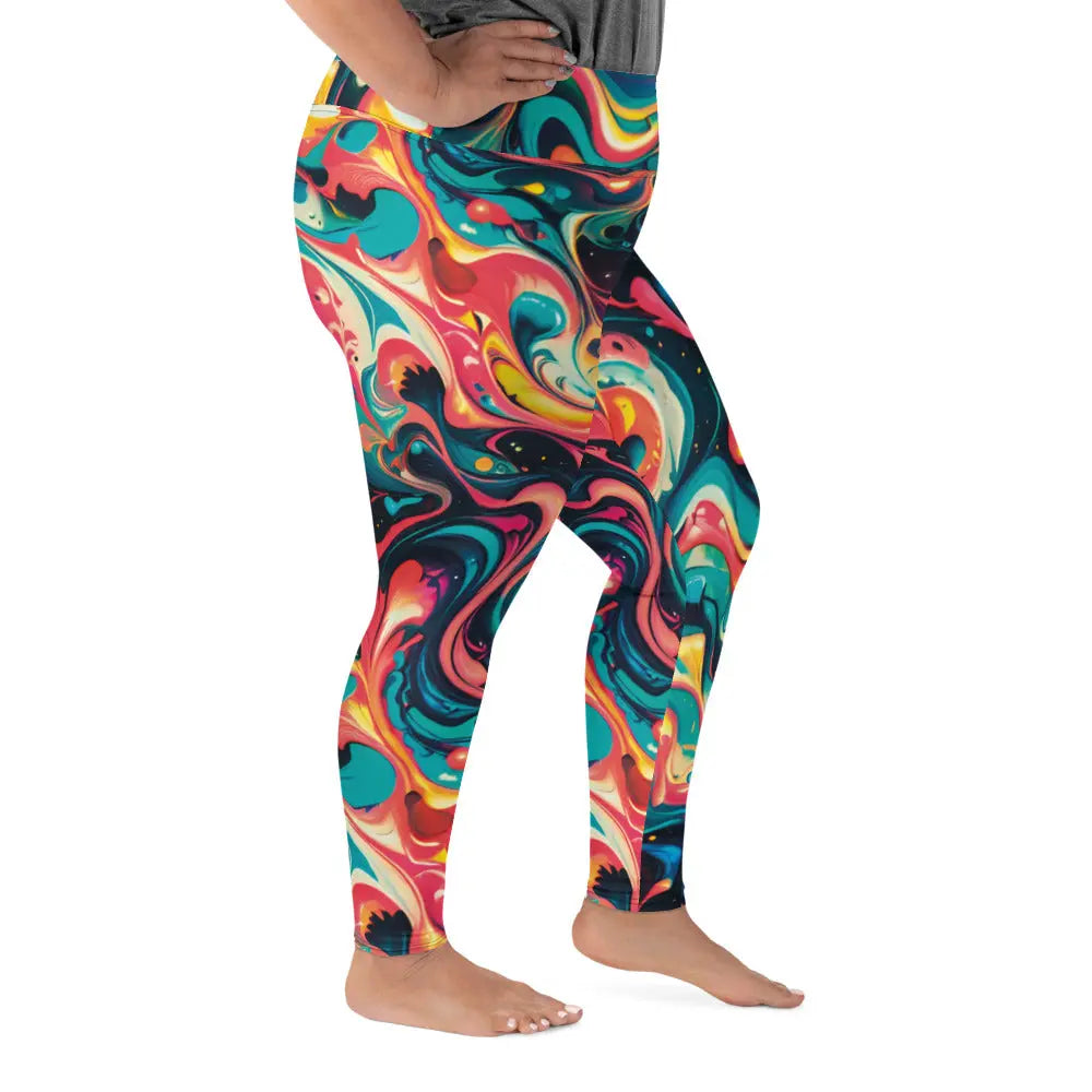 Plus Size Leggings - Celestial Splash | Stylish & Comfortable by Jelly Kvlt