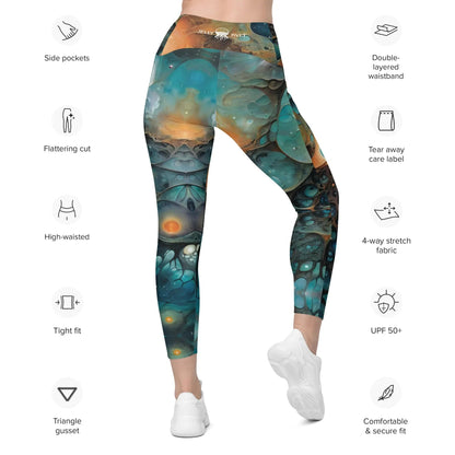 Leggings with pockets - Chthonic Echoes - by Jelly Kvlt