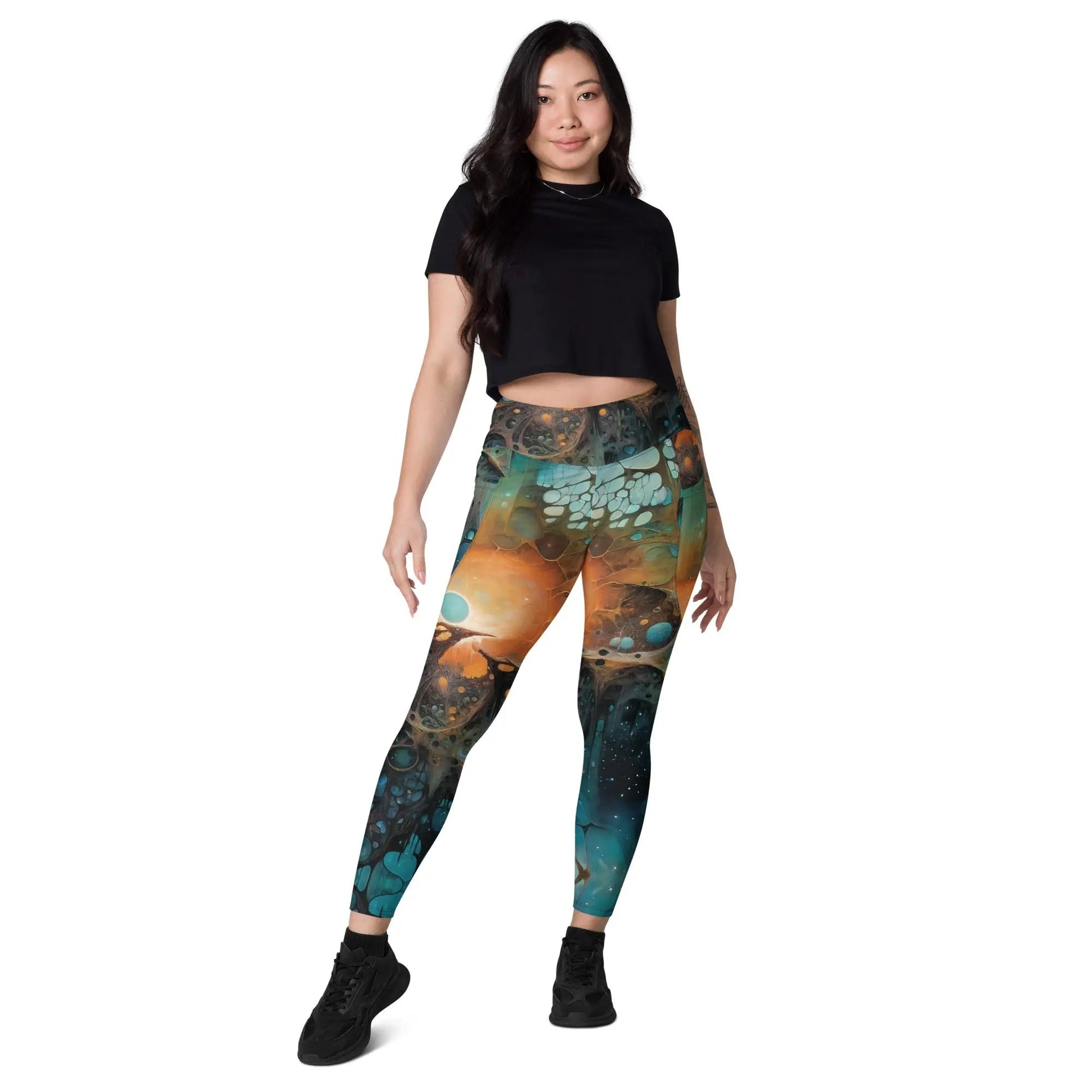 Leggings with pockets - Chthonic Echoes - by Jelly Kvlt