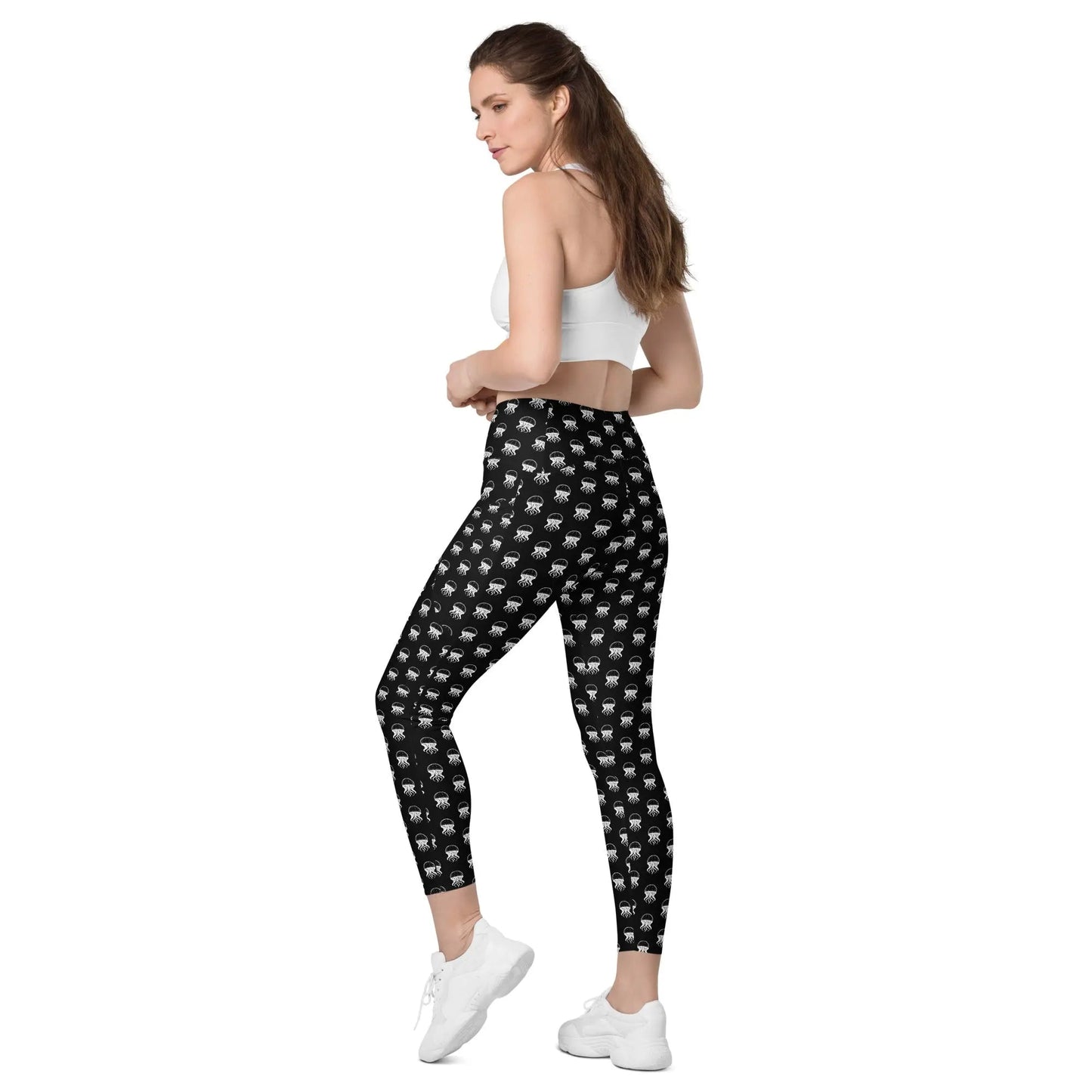 Leggings with Pockets - Jellyfish Invaders: Functional & Unique Style