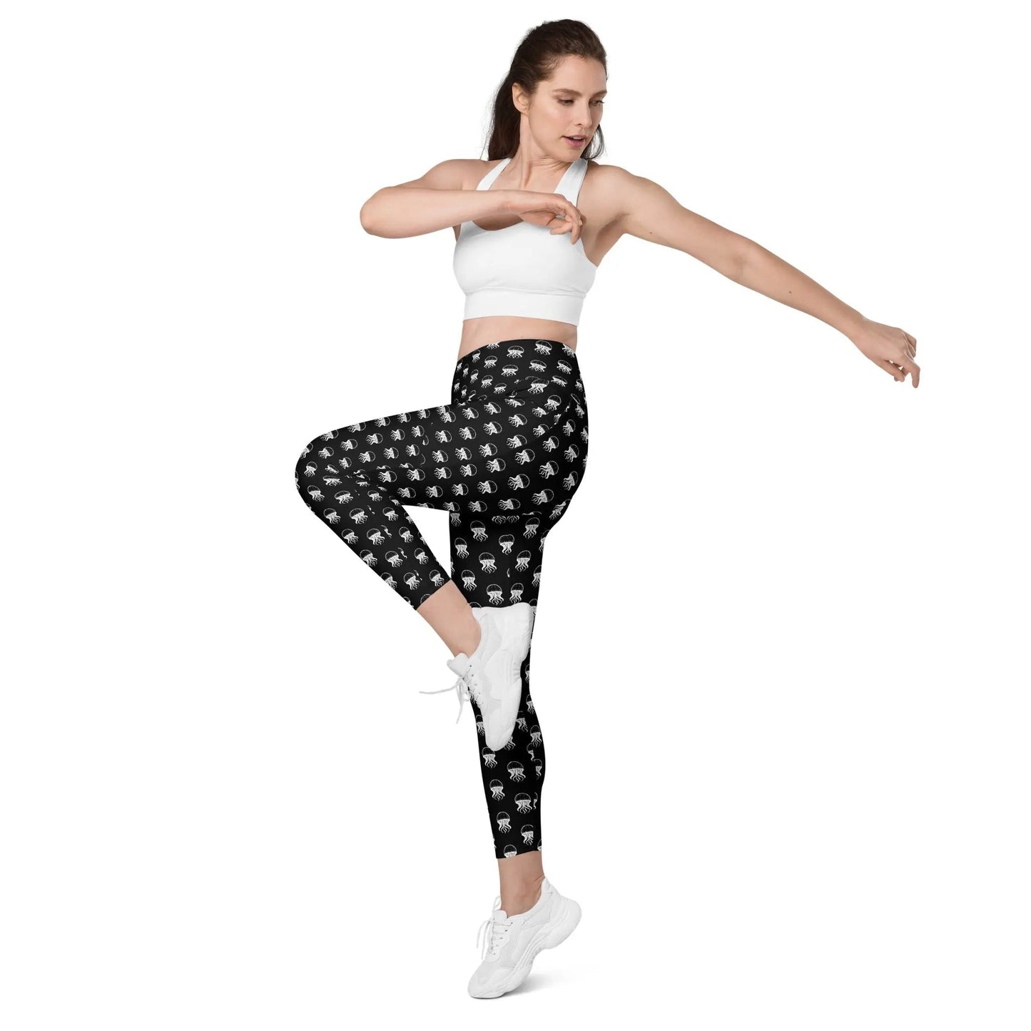 Leggings with Pockets - Jellyfish Invaders: Functional & Unique Style