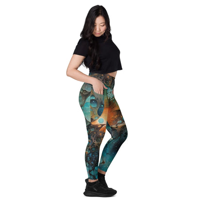 Leggings with pockets - Chthonic Echoes - by Jelly Kvlt