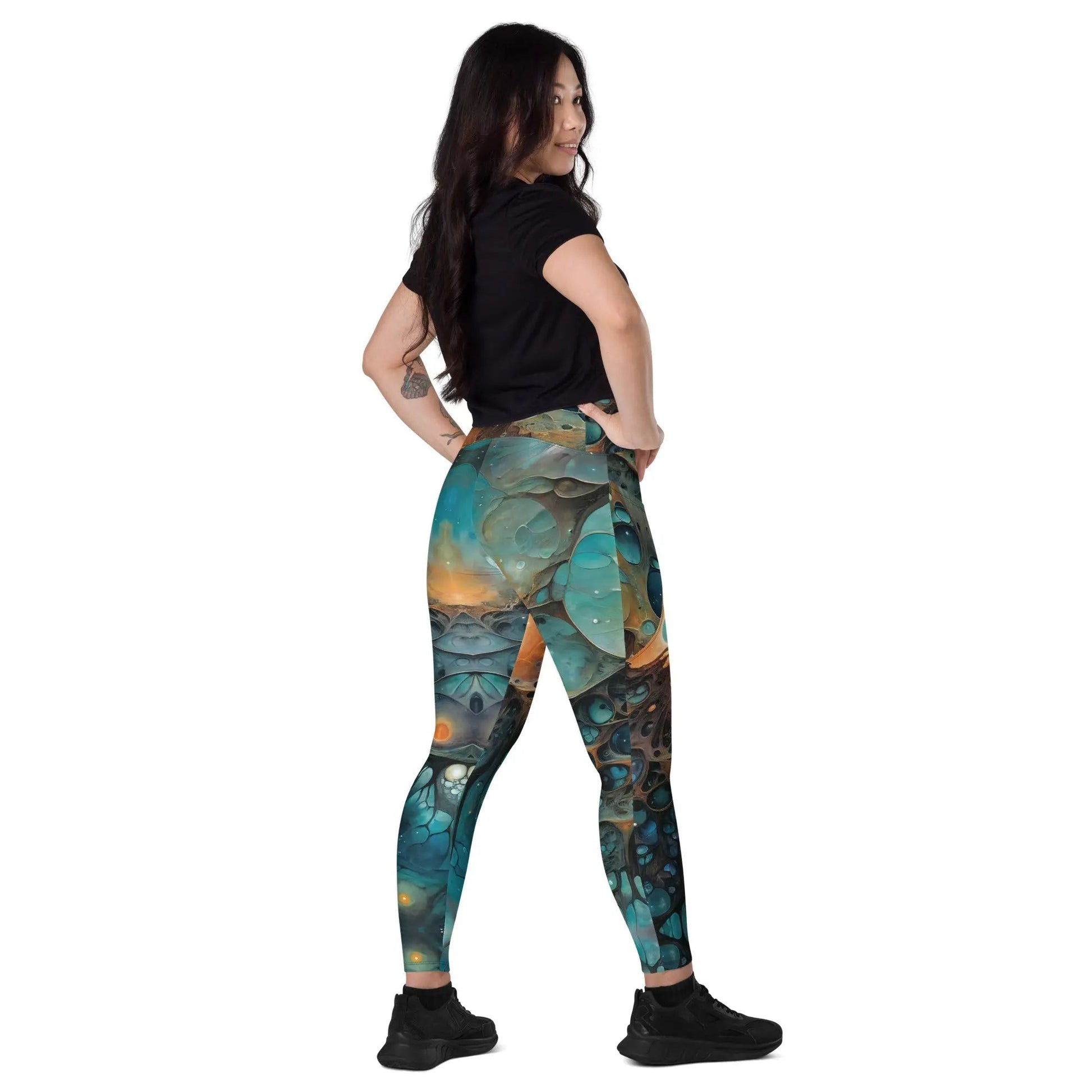 Leggings with pockets - Chthonic Echoes - by Jelly Kvlt