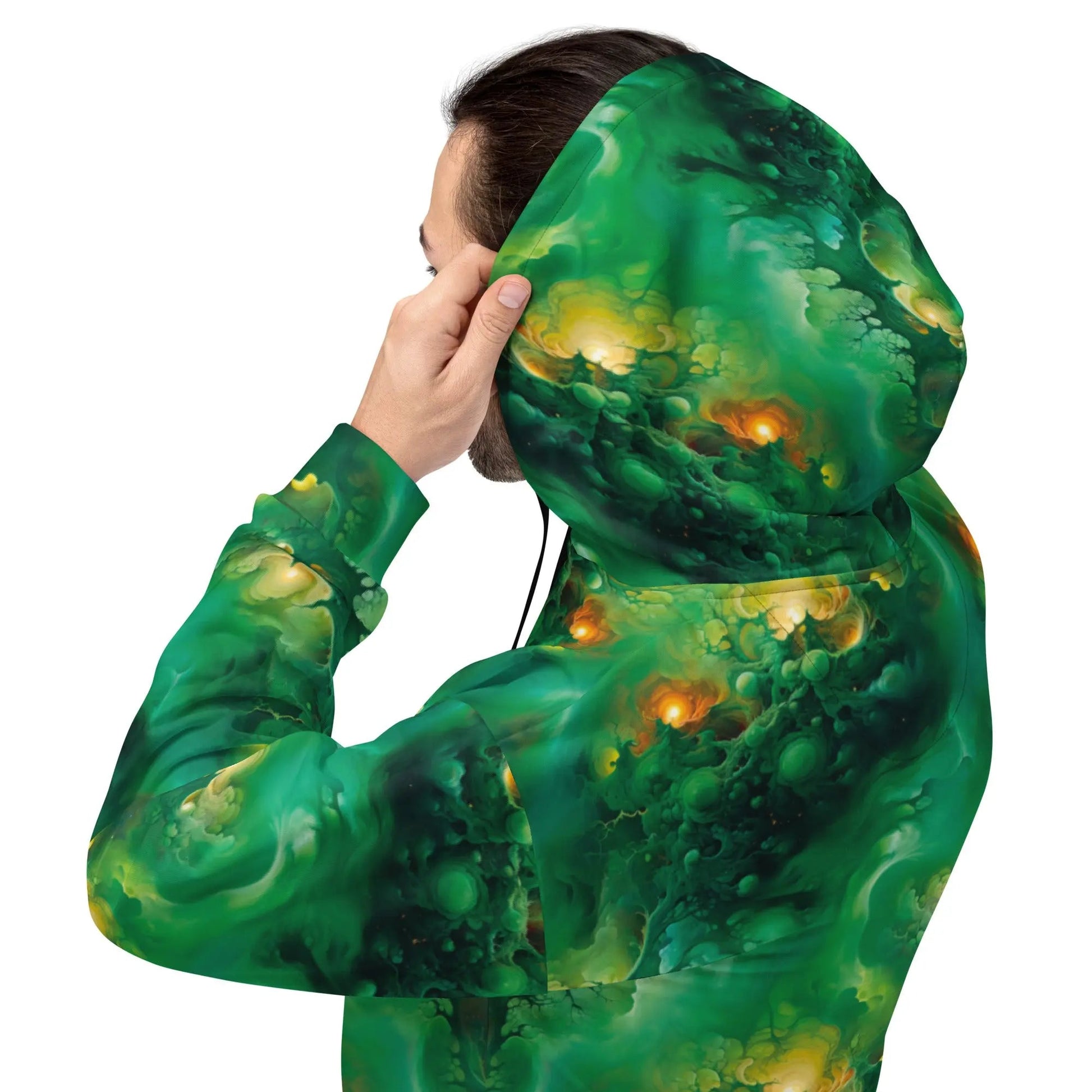 Unisex Comfort Hoodie - Viridian Shroud - by Jelly Kvlt