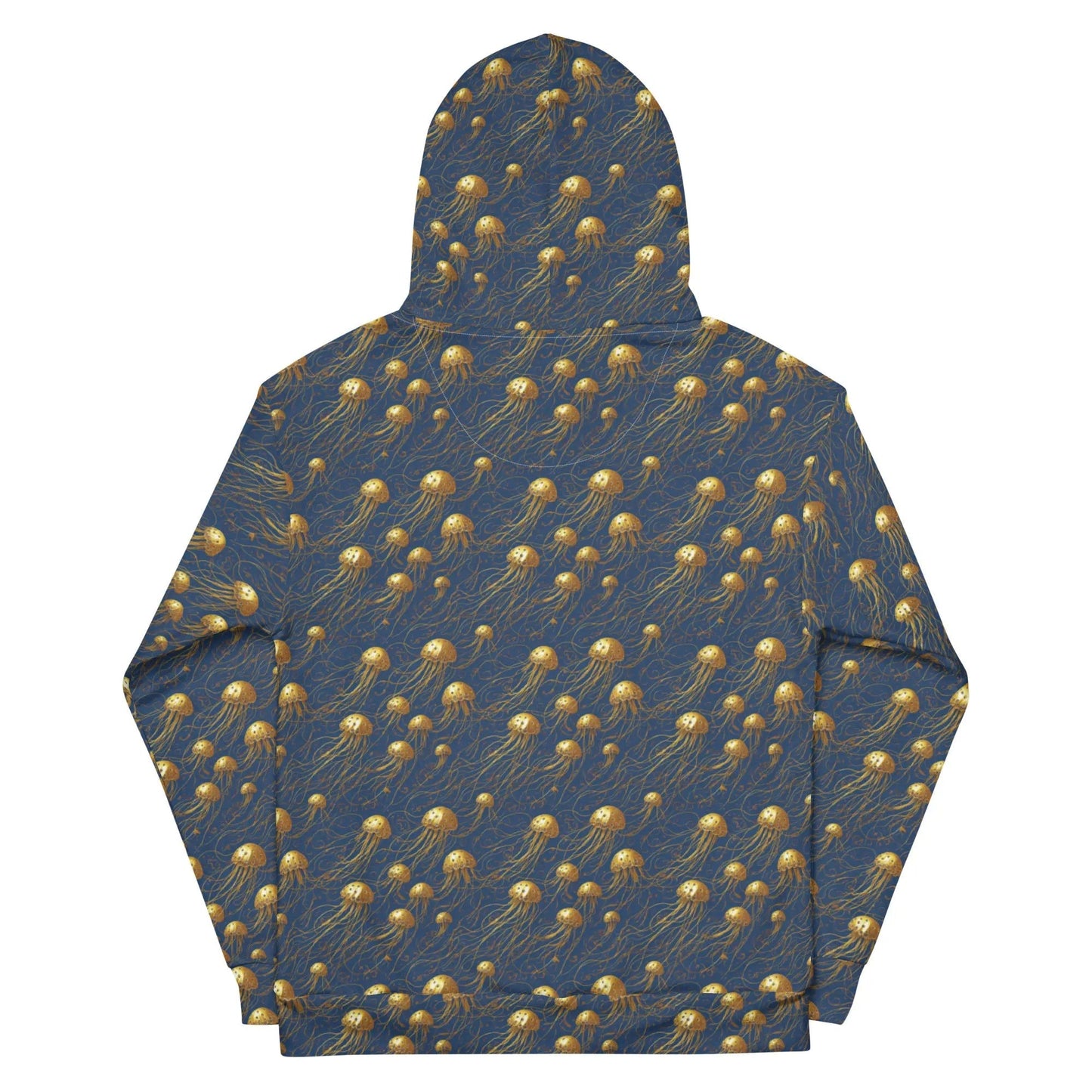 Unisex Comfort Hoodie - Blue and Gold Jellyfishes - by Jelly Kvlt