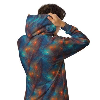 Unisex Comfort Zip Hoodie - Nebular Nexus - by Jelly Kvlt