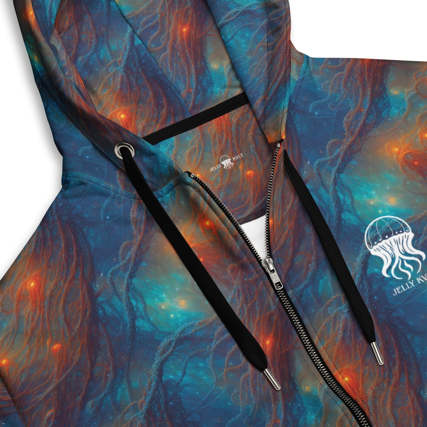 Unisex Comfort Zip Hoodie - Nebular Nexus - by Jelly Kvlt