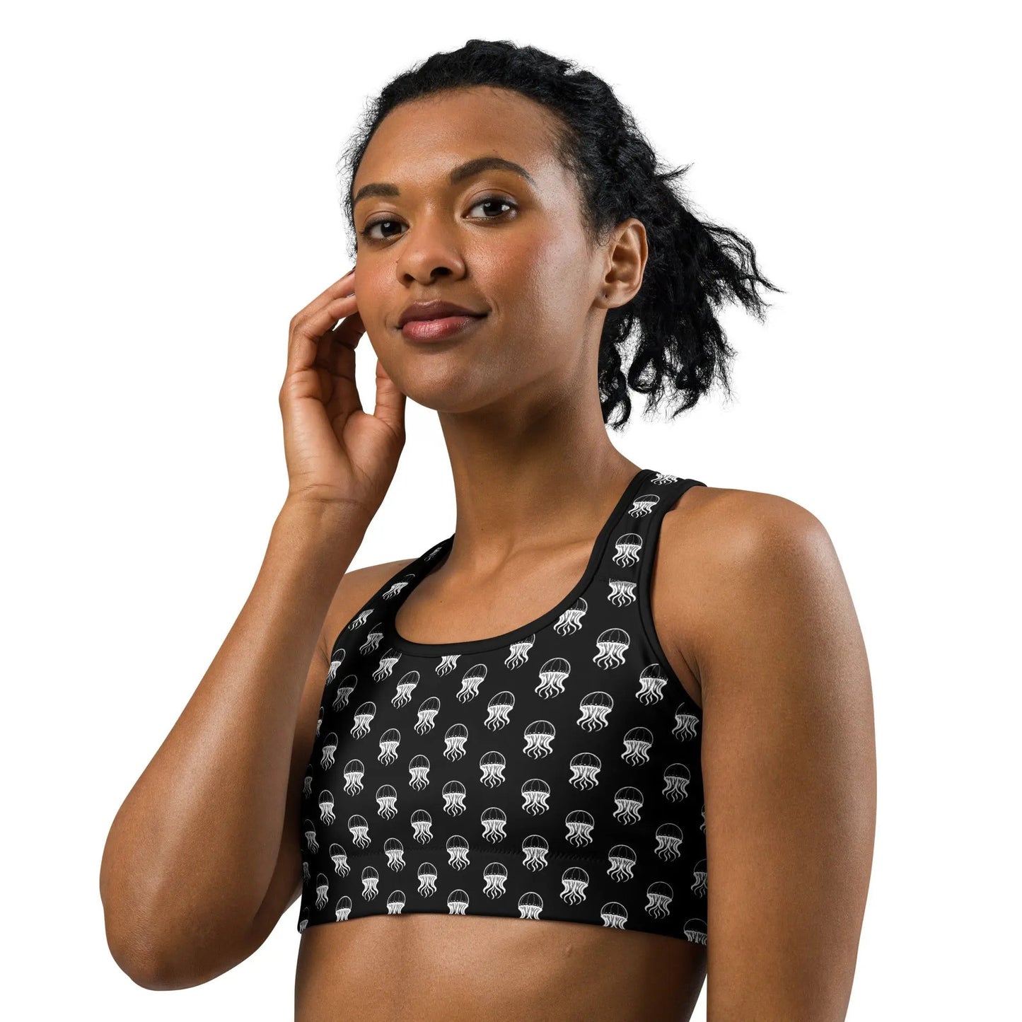 Sports Bra - Jellyfish Invaders: Comfort & Cosmic Style