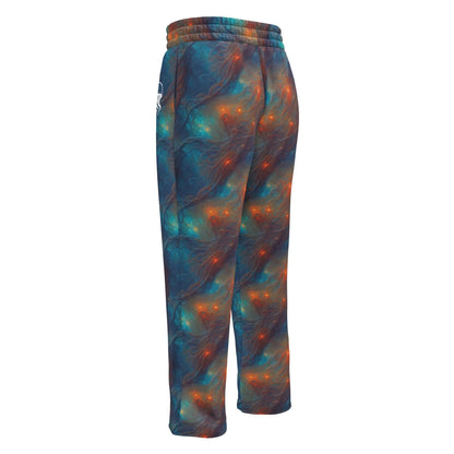 Unisex Wide-leg Joggers - Nebular Nexus - by Jelly Kvlt