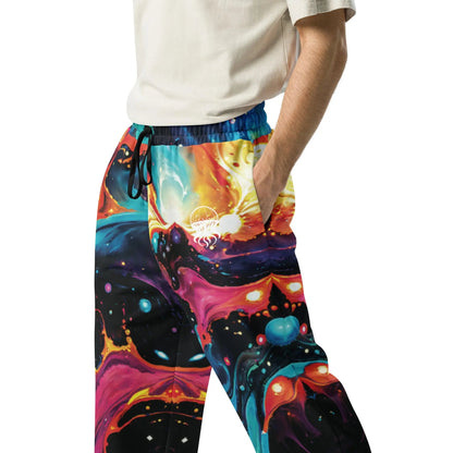 Unisex Wide-leg Joggers - Astral Tempest - by Jelly Kvlt