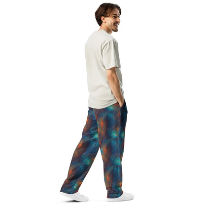 Unisex Wide-leg Joggers - Nebular Nexus - by Jelly Kvlt