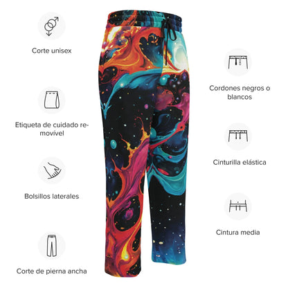 Unisex Wide-leg Joggers - Astral Tempest - by Jelly Kvlt