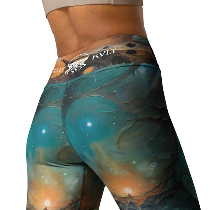 Yoga Leggings - Chthonic Echoes - by Jelly Kvlt