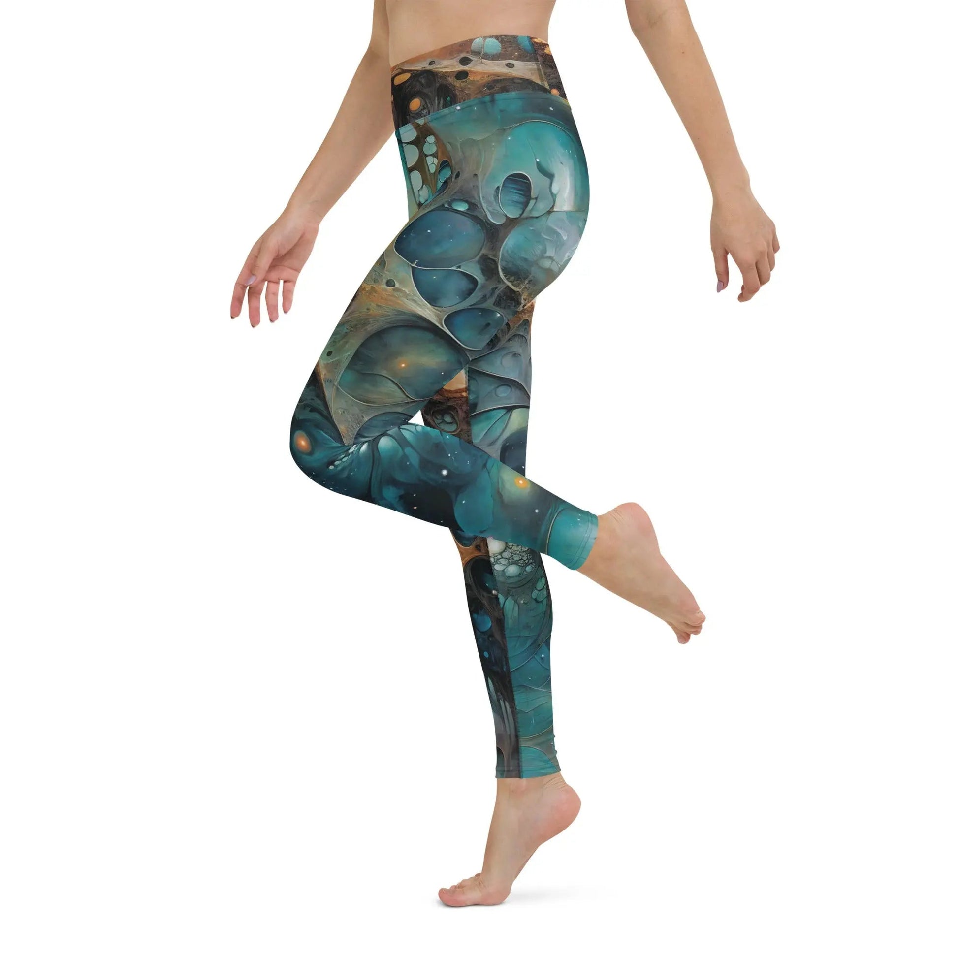 Yoga Leggings - Chthonic Echoes - by Jelly Kvlt