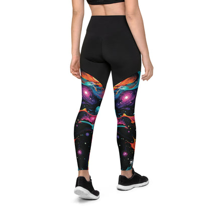 Compression Leggings - Astral Tempest by Jelly Kvlt