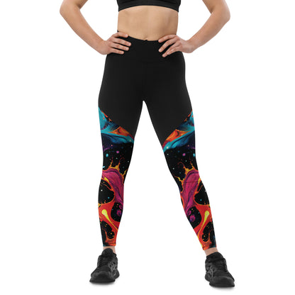 Compression Leggings - Astral Tempest by Jelly Kvlt