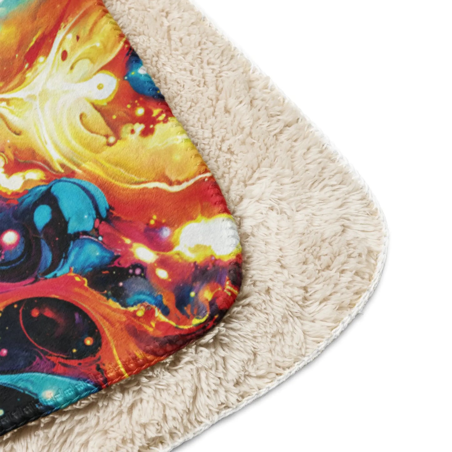 Warm Sherpa Fleece Blanket - Astral Tempest - by Jelly Kvlt