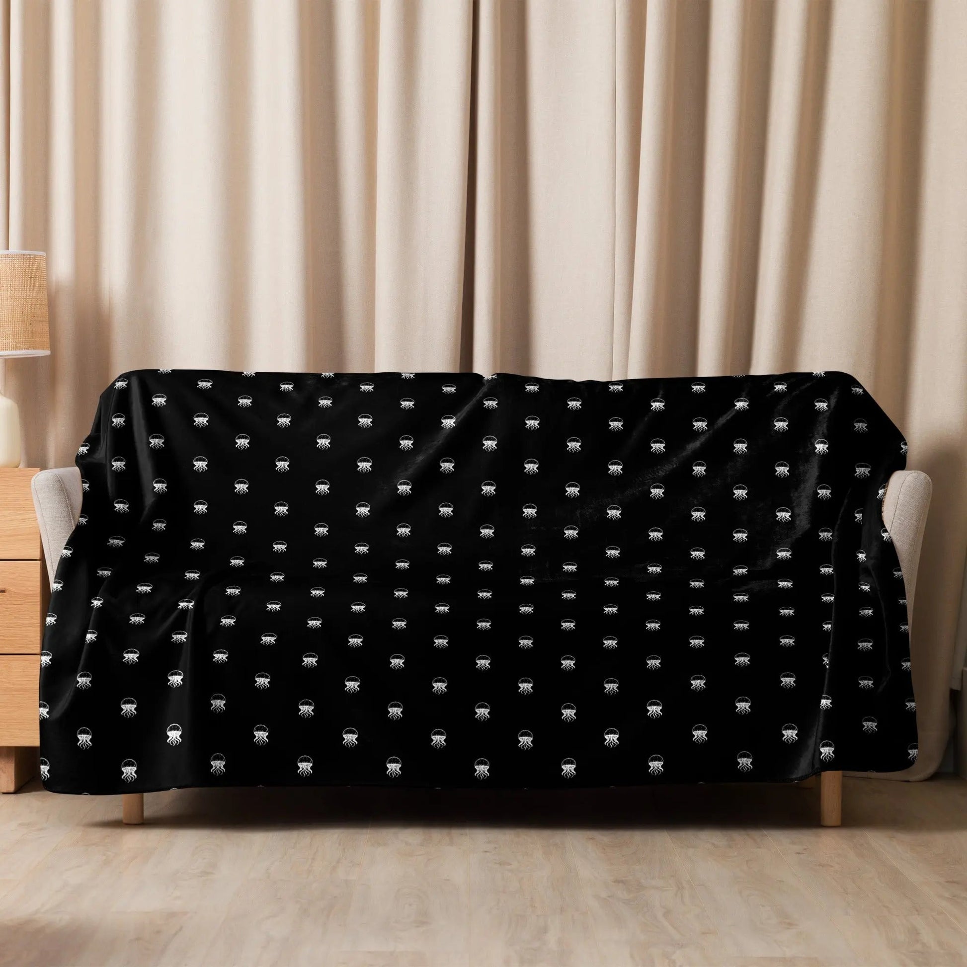 Warm Sherpa Blanket - Jellyfish Invaders | Jelly Kvlt